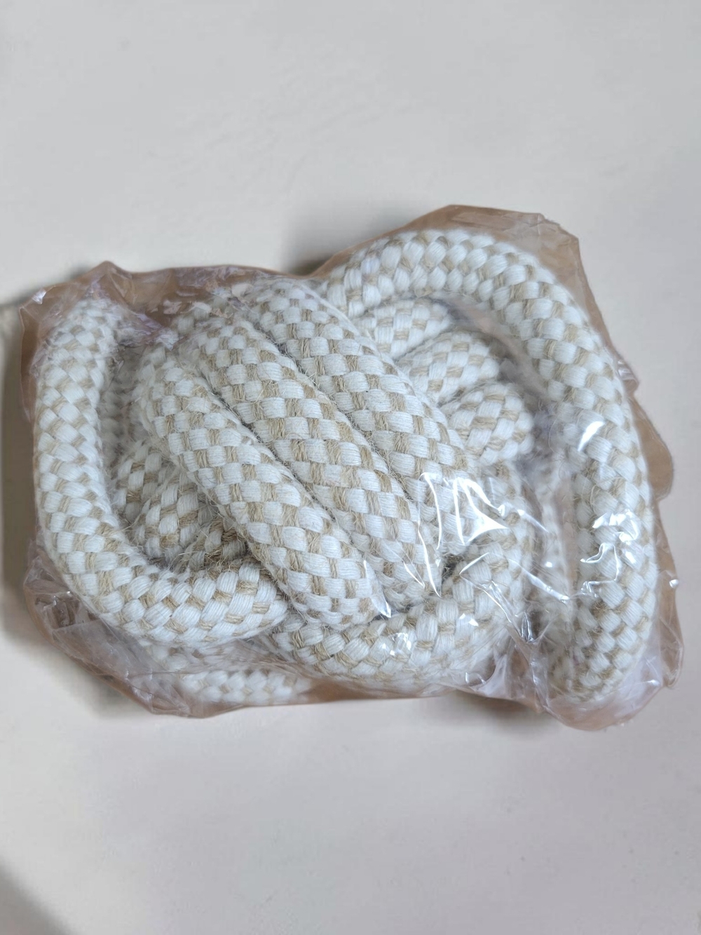 Braided Cotton Rope Hair Accessory - Cream